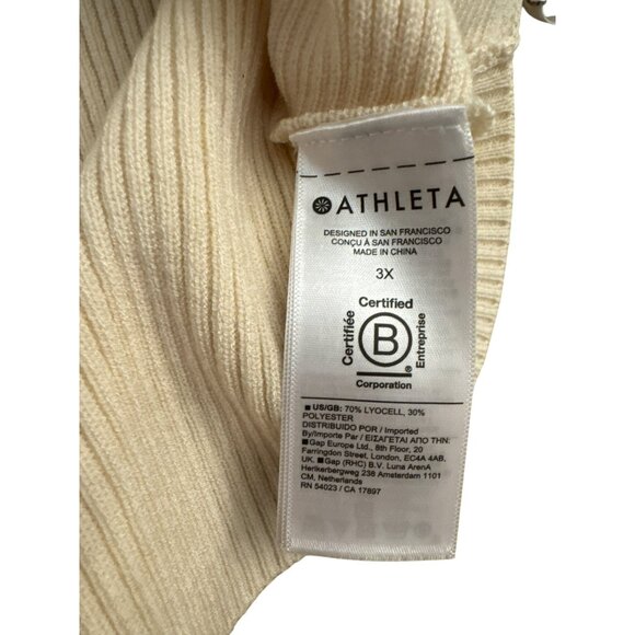 Athleta X Alicia Keys Chandail Sweater Size 3X Wrap Cream Long Sleeve NWT New - Picture 6 of 6